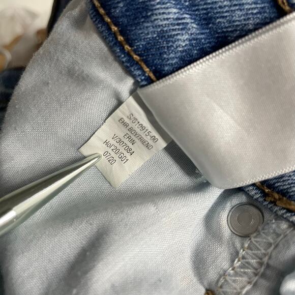 Old Navy Sky Hi Extra High Rise Straight Leg Raw Hem Ankle Stretch Jeans women 8 - Picture 14 of 16